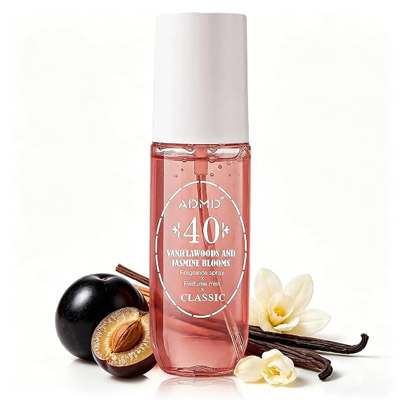 Hair & Body Mist for Girls & Women-Alcohol-Free-3 oz, Vanilla Scent | Jasmine, Amber Plum & Warm Musk, Lightweight Vegan Water-Based Fragrance Perfume Mist & Body Spray, Gift for Teens