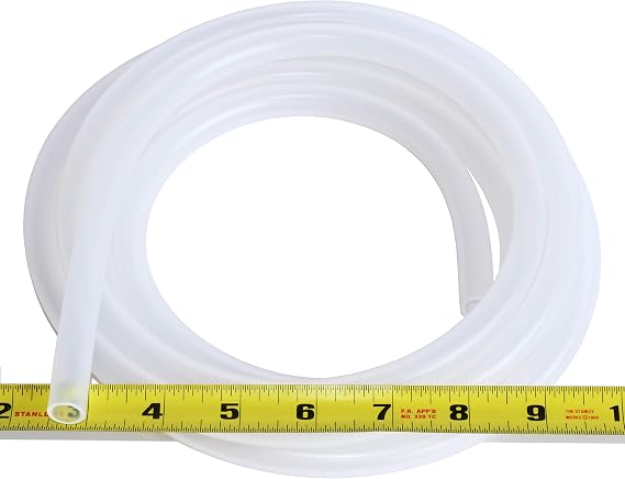 Pure Silicone Tubing - 3/8" ID x 1/2" OD - High Temp Kink-free Hose Tube 500F (5 Feet)