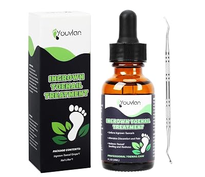 Ingrown Toenail Treatment - Ingrown Toenail Softener Drops,Toenail Lifter,Nail Patches,Best Ingrown Toenail Kit at Home for Easy Trim Thick Toe Nails Cleaner Tool Kit