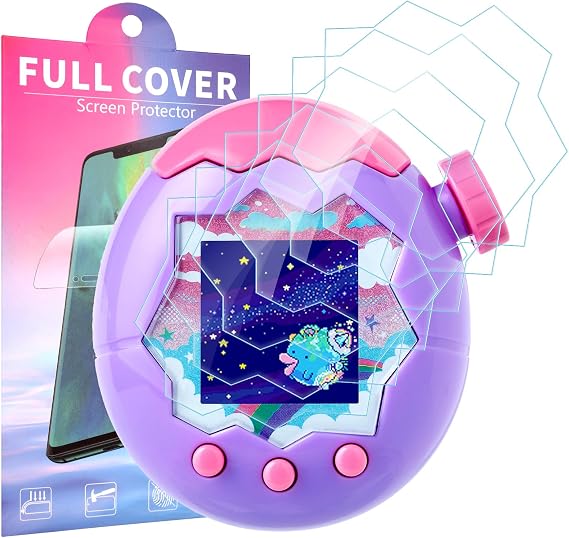 Hianjoo 6-PCS Screen Protectors Compatible with Tamagotchi Paradise, Soft TPU Full Coverage Screen Cover Anti-Scratch Clear Film