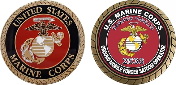 U.S.M.C. MOS 2536 Ground Mobile Forces SATCOM Operator Challenge Coin