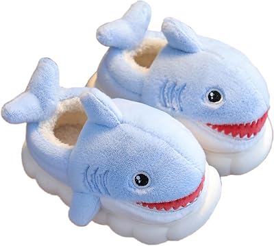 YILANLAN Shark Slippers Animal Slippers For Women Men Cosy Plush Home Slippers Warm Winter Slippers Cotton Shoes