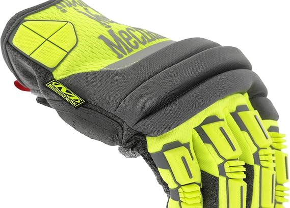Mechanix Wear Hi-Viz M-Pact 2 Gloves Large Fluorescent Yellow | High-Visibility Impact Protection with Durable Construction & Secure Fit for Heavy-Duty Safety Work Use