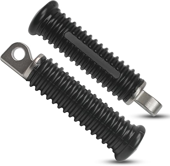 2pcs Foot Pegs Fit for Harley, Passenger Motorcycle Foot Pegs for Harley Davidson Sportster 883 1200, Forty Eight, Iron 883, Dyna, Road King, 10mm Bore, Aluminum Bike Rear Footrest Pedals Mounting