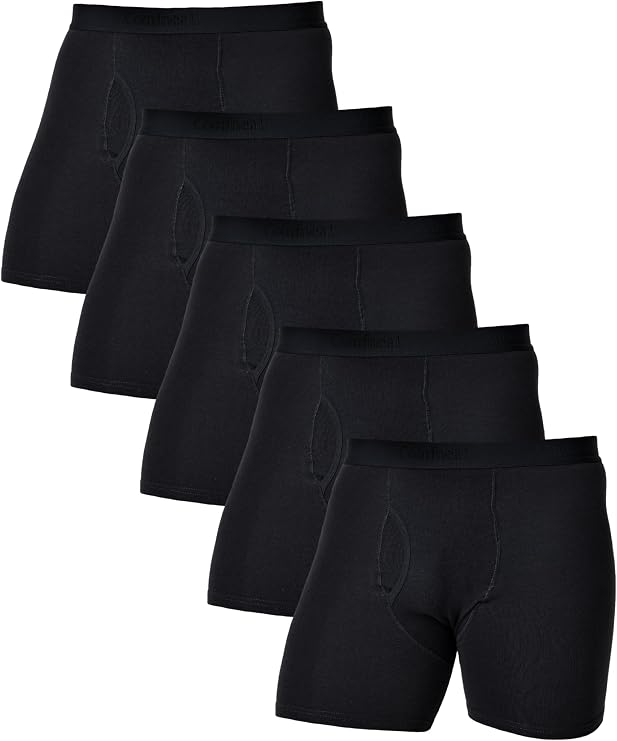 Comfneat Men's Stretchy Cotton Boxer Briefs Comfy Underwear