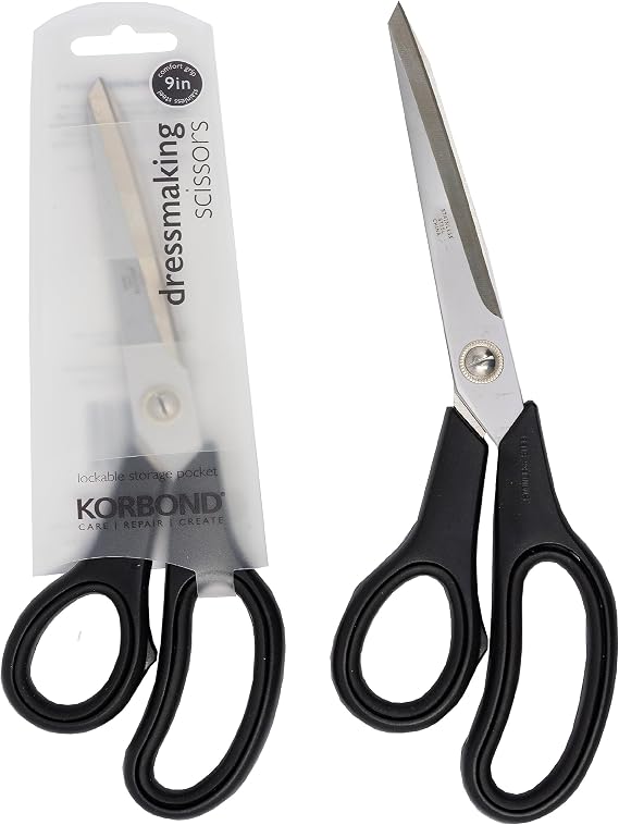 KORBOND - 9'' Dressmaking Scissors with Comfort Grip Handles