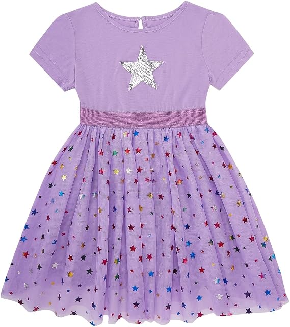 DANI CHINS Girls Tutu Dress Layered Tulle Sparkle Dress for Girls