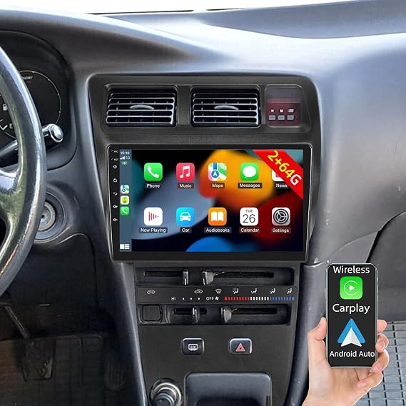 Hikity Android 15 Car Stereo for Toyota Corolla 1991-1997 Manual AC