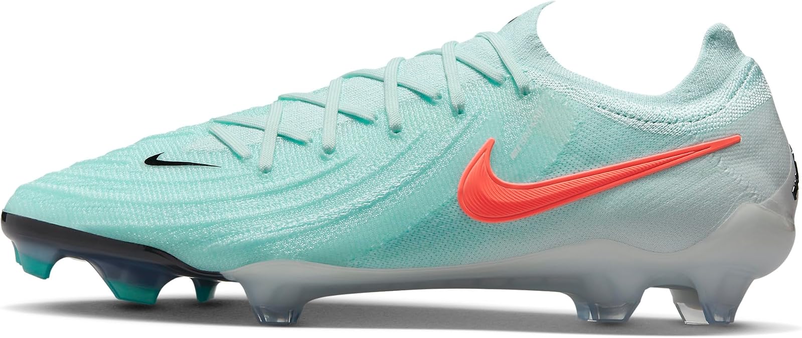 Nike Phantom GX 2 Elite FG Low-Top Soccer Cleats (FJ2559-300, Mint/Off Noir/Atomic Red) Size 9