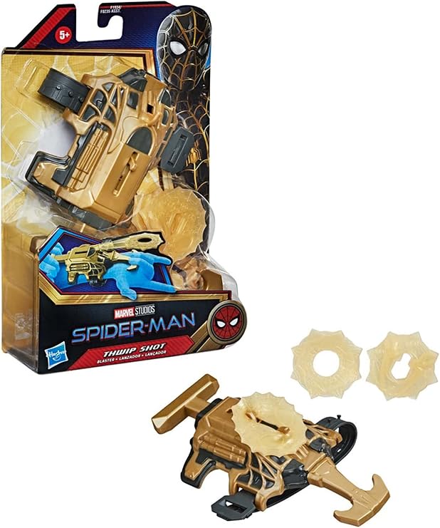 Spider-Man Marvel Thwip Shot Blaster Role Play Toy, Includes 3 Stretchy Web Projectiles, For Kids Ages 5 and Up