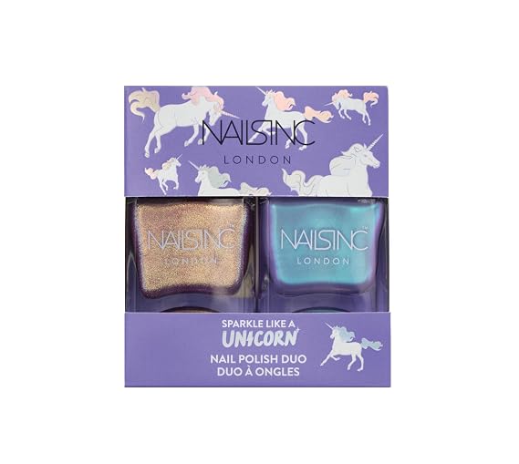 Nails inc Sparkle Like a Unicorn Nail Polish Duo Kit