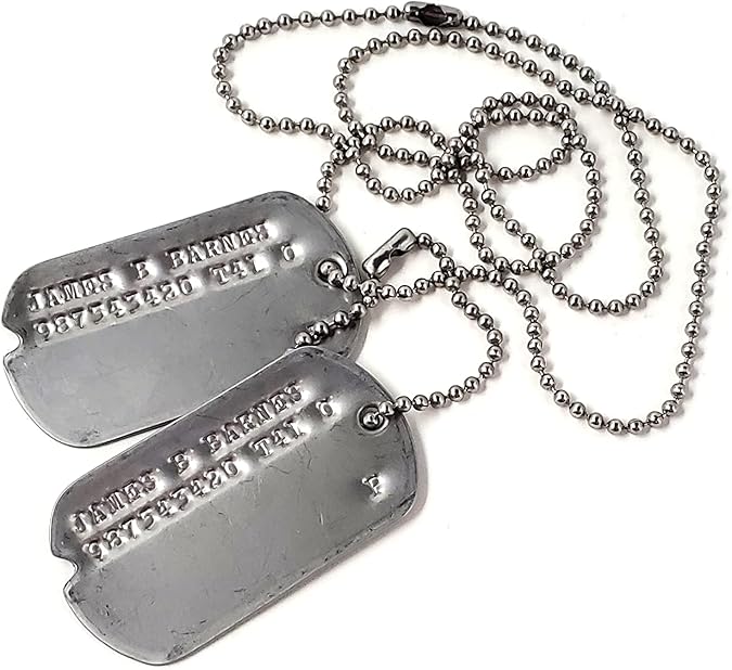 James Bucky Barnes WWII Style Military Dog Tags - Screen Accurate
