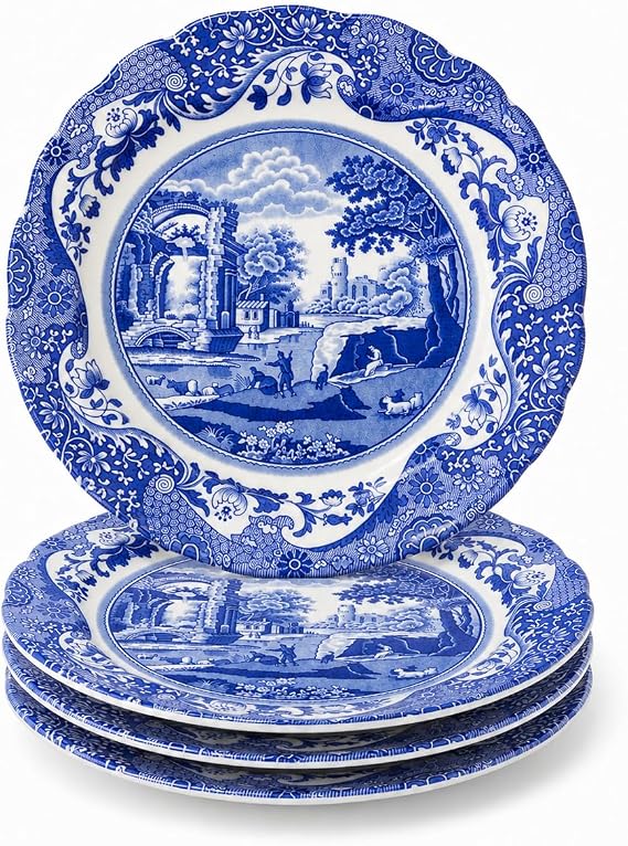 Spode BLI0160 Italian Bread and Butter Plate, Ceramic, Blue, White 1532474