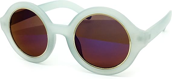 JP7148 Mirrored Candy Matte Finish Flash Retro Funky Sunglasses (Matte Finish, TURQUOISE)