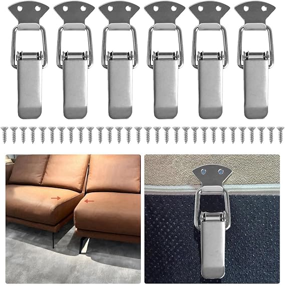 6 Pack Sectional Couch Connector with Screws,Sectional Sofa Connector Bracket,Sofa Clips,Sectional Furniture Connectors
