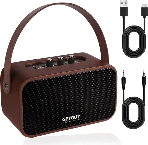 Retro Bluetooth Speaker with MDF Wood Cabinet for Home Decor