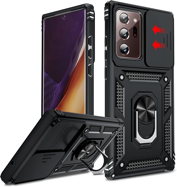LeYi for Samsung Galaxy Note-20 Ultra Case: with Slide Camera Cover,