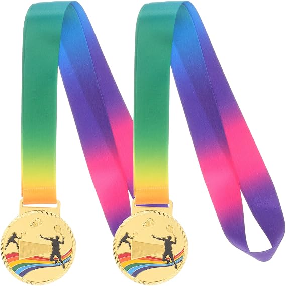 Toyvian 2pcs Badminton Medals Competition Medals Winner Medals Badminton