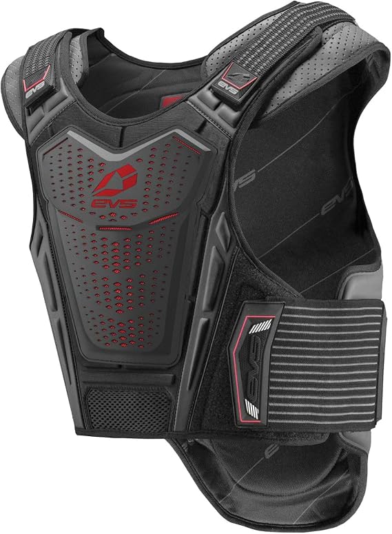 EVS Sports Sport Vest | Articulating Spine Protection, Foam Chest Panels, Adjustable Fit, and Low-Profile Design | Segmented spine protection with impact-absorbing chest shield, adjustable kidney belt, slim profile, padded shoulder straps