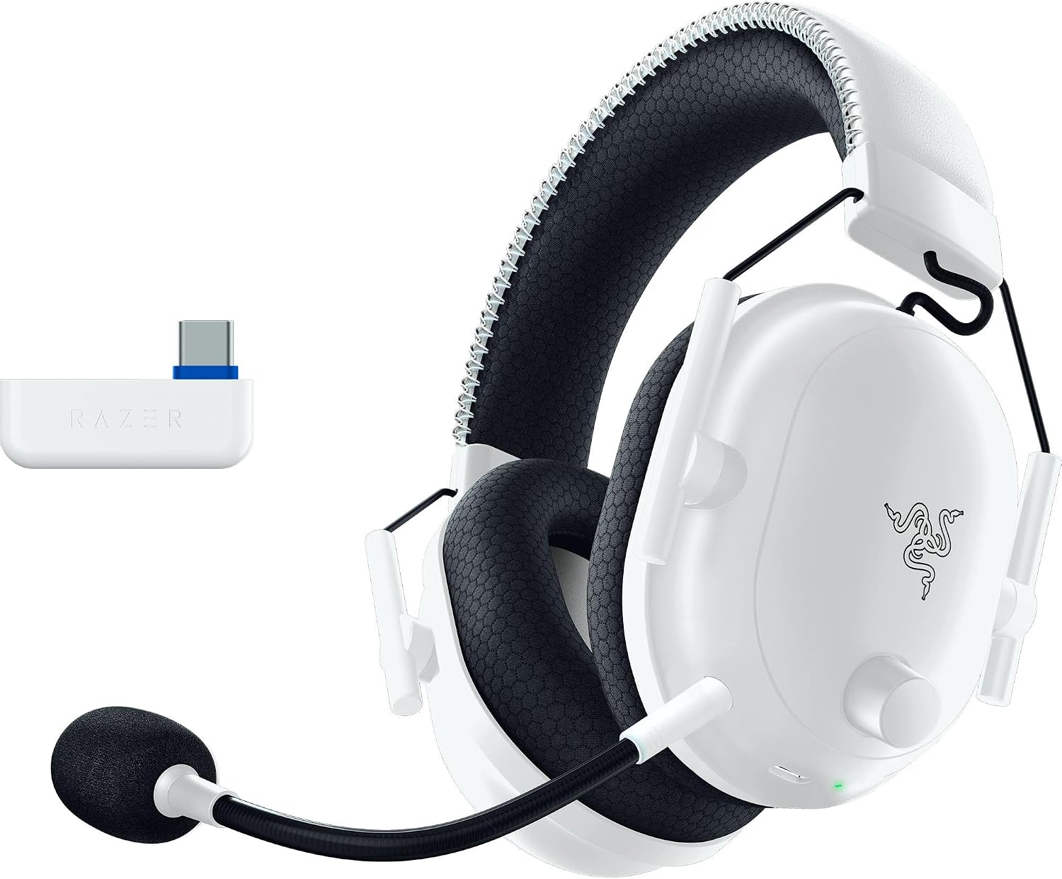 Razer Blackshark V2 Pro Playstation - Wireless console e-sports headset for PS5 TriForce 50mm driver, HyperSpeed Wireless, FPS audio profile, removable HyperClear microphone White
