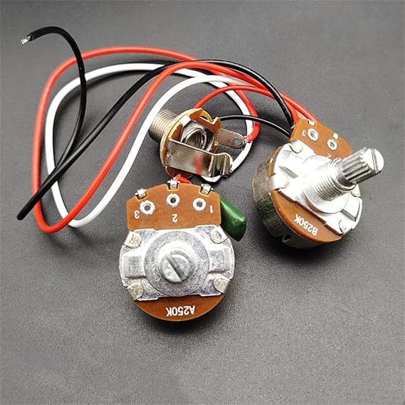 High Performance PB Bass Wiring Harness with Prewired 250K Pots and Controls for Musicians