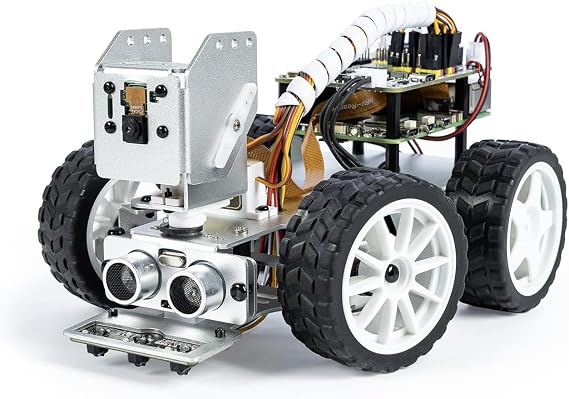 SunFounder Picar-X AI Robot Smart Car Kit for Raspberry Pi 5/4/3B+/Zero 2w, Openclaw LLMs ChatGPT/Gemini/Grok, Voice&Video Recognition, Python, Scratch, Camera (RPI NOT Included)