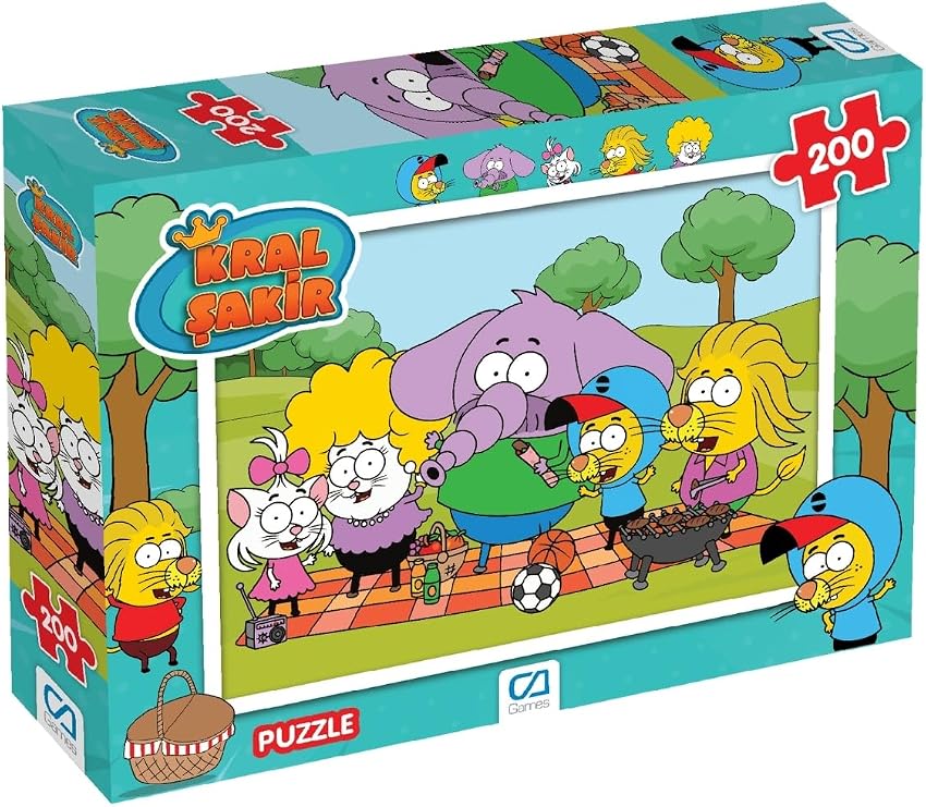 CA Games Kral Şakir Lisanslı 200 Parça 33x48cm Çocuk Puzzle Yapboz Serisi