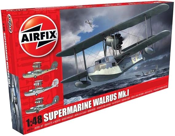 Airfix Model Airplane Kit Gift Set - A09183 Supermarine Walrus Mk.I, Plastic Plane Model Kits for Adults & Kids 14+, Skill Level 3, 1:48 Scale WW2 Military Aircraft Models - Real Aeroplane Models