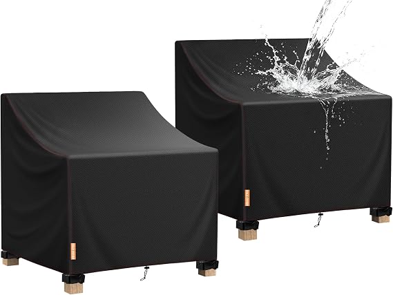 Patio Furniture Covers Waterproof-Parents (Black, 33"W x 34"D x 31"H)