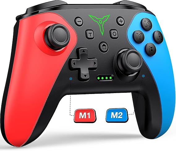 HASACOOL Wireless Switch Controller for Nintendo Switch/Switch 2/Lite/OLED, Switch Controller with a Mouse Touch Feeling on Back Buttons, Extra Switch Pro Controller with Wake-up,Programmable, Turbo