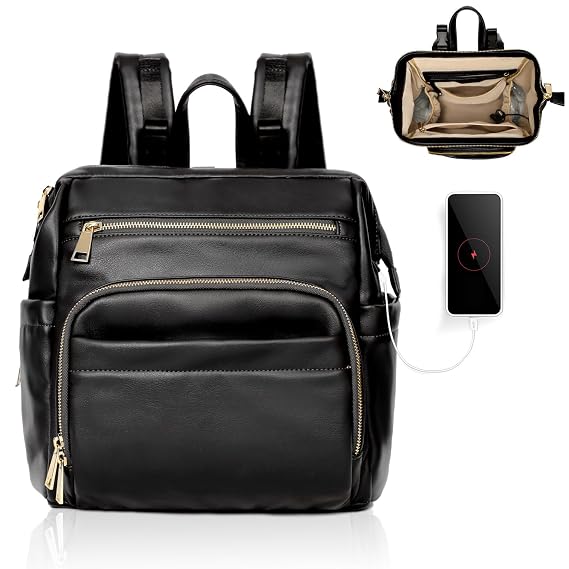 Omanmoli Small Diaper Bag Mini Diaper Bag Backpack Leather Diaper Bag