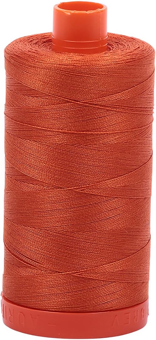 Aurifil A1050-2240 Solid 50wt 1422yds Rusty Orange Mako Cotton Thread
