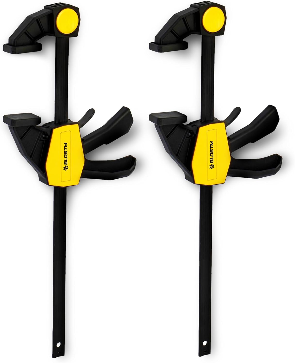 BLOSTM Quick Grip Wood Clamps - 12-Inch300mm Quick Release Grip Multi-Purpose Woodworking Clamps DIY Projects Spreader - Ratchet Bar Clamp 300mm - Set of 2