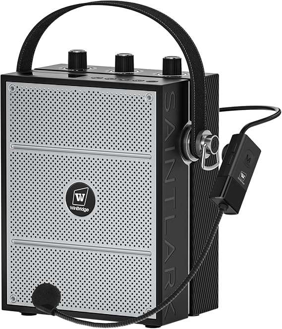Voice Amplifier, 50W Bluetooth PA Speaker with Wireless Headset Mic | For Teachers, Trainers, Guides, Classrooms, Meetings & Events, Adjustable Shoulder Strap,All-Day Rechargeable, USB, TF & AUX
