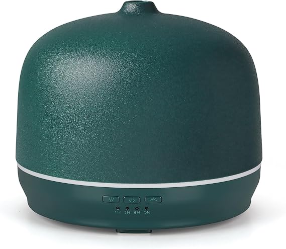 Ceramic Essential Oil Diffusers for Home Large Room, 500ml Aromatherapy Scent Air Diffuser Bedroom Ultrasonic Aroma Defusers with Timed -Green