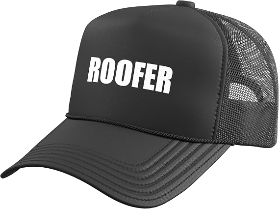 Roofer Trucker Hat with Adjustable Mesh Back