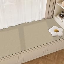 window-sills Extra Wide 40 50 60 70 80 90 100 Cm Bay Window Cushion, Customized & Cuttable Windowsill Protective Cover, Waterproof & Stain-resistant Pad(Style A L x W,100x40cm/39x16in)