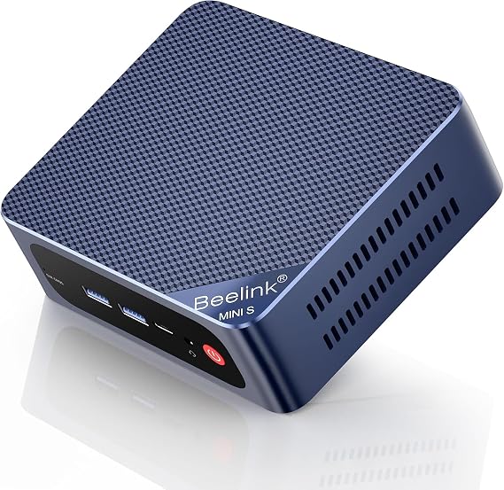 Beelink Mini PC, MINI S13 Intel Twin Lake N150 (Upgraded N100, 4C/4T), Mini Computer 16GB DDR4 RAM 500GB M.2 SATA SSD, Desktop PC Dual HDMI 4K UHD/RJ45 Ethernet/WiFi6/BT5.2/W11 Home/HTPC