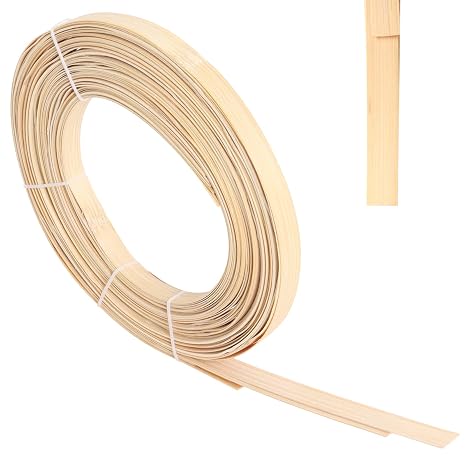 10Feet x 7Rolls Bamboo Strips for Weaving, 0.6 Inch Wide Strips for Craft