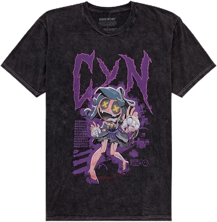 Hot Topic Murder Drones Cyn Mineral Wash T-Shirt Multi MD