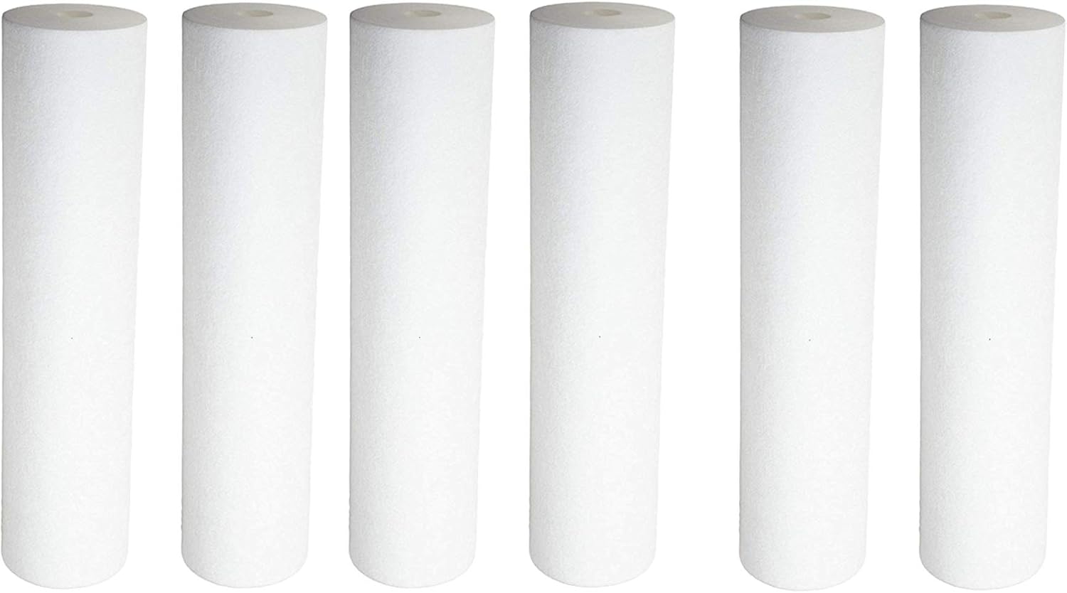 CFS – 6 Pack Polypropylene Sediment Water Filter Cartridges Compatible with CCI-10-CLW Models – Remove Bad Taste & Odor – Whole House Replacement Water Filter Cartridge - 5 Micron - White