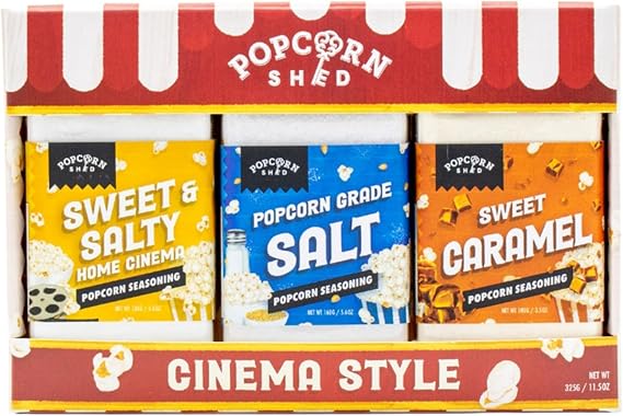 Popcorn Shed Cinema Style Popcorn Seasonings Variety Pack (3 Flavours)