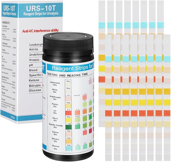 COLLBATH Ketone 10-in-1 for at Home Use Easy Colour Read Results Quick Colour Change Kit for Monitoring