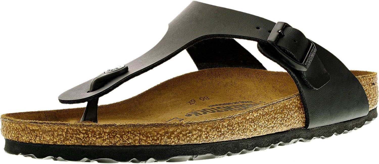Birkenstock Gizeh Flip Flops Women White Flip Flops Shoes, Black, 8 US