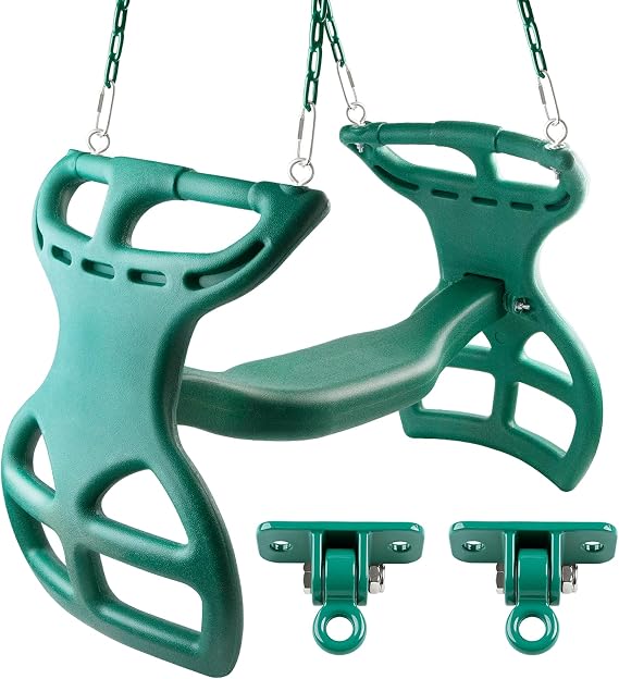 Dual Glider Swing for Kids, Two Person Outdoor Swingset Accessories