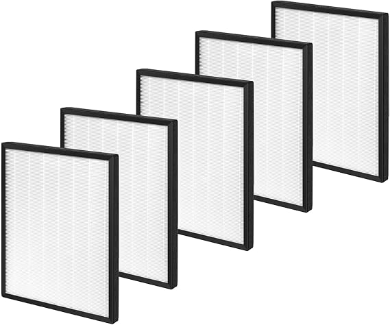 5 Pack HEPA Filter for Meaco 20L & 20LE Low Energy Dehumidifier, 26x19 x1cm | 2-in-1 Filter
