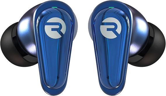 Raycon Pro Earbuds Wireless Bluetooth + 6 Microphones with Hybrid Active Noise Canceling, Sweat & Water-Resistant Earphones, Premium Wireless Ear Buds Bluetooth 40 Hours Playtime (Blue)