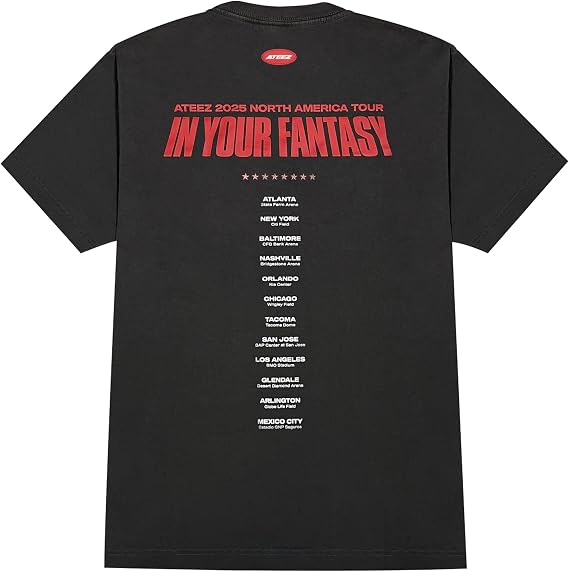Ateez Official Tour Merch Dateback T-Shirt