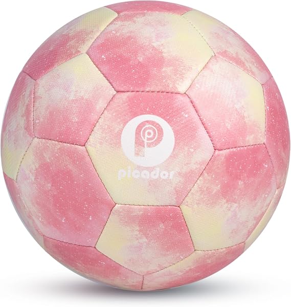 Picador Size 4 Soccer Ball, Kids Soccer Balls for Girls Boys Youth Children Training Backyard School Indoor Outdoor Ball with Pump Gift