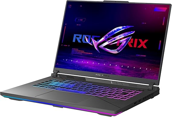 ASUS ROG Strix G16 Gaming Laptop, 16" 240Hz QHD IPS Display, Intel Core i9-14900HX, 64GB DDR5 RAM, 4TB SSD, NVIDIA GeForce RTX 4070, Wi-Fi 6E, US English Keyboard, Windows 11 Home